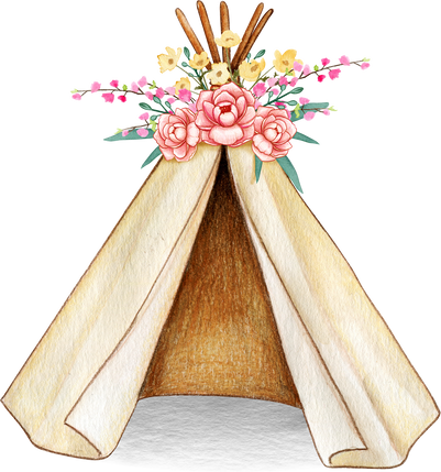 Floral Teepee Tent